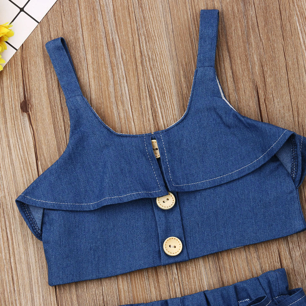Croc Top Jeans Set