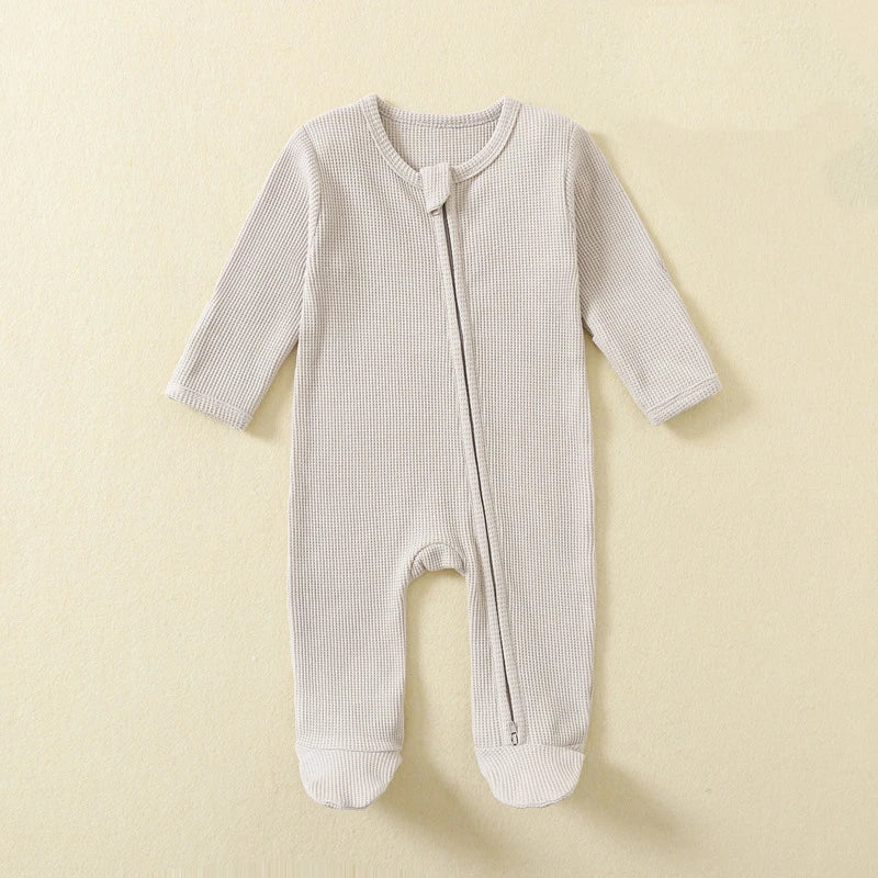 Organic Cotton Baby Zipper Onesie