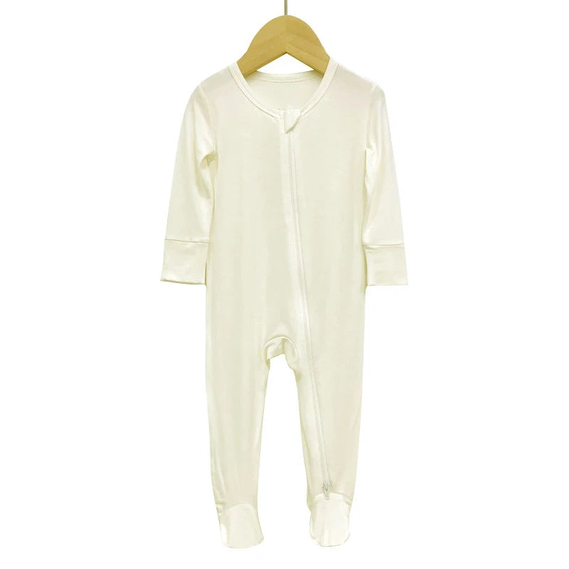 Bamboo Fiber Footed Sleepwear with Zipper