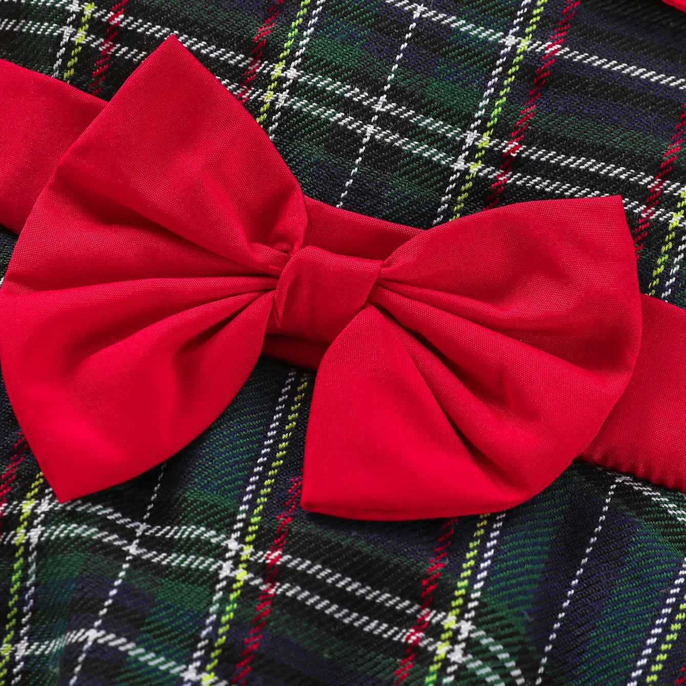 Christmas Dress Plaid with Bow