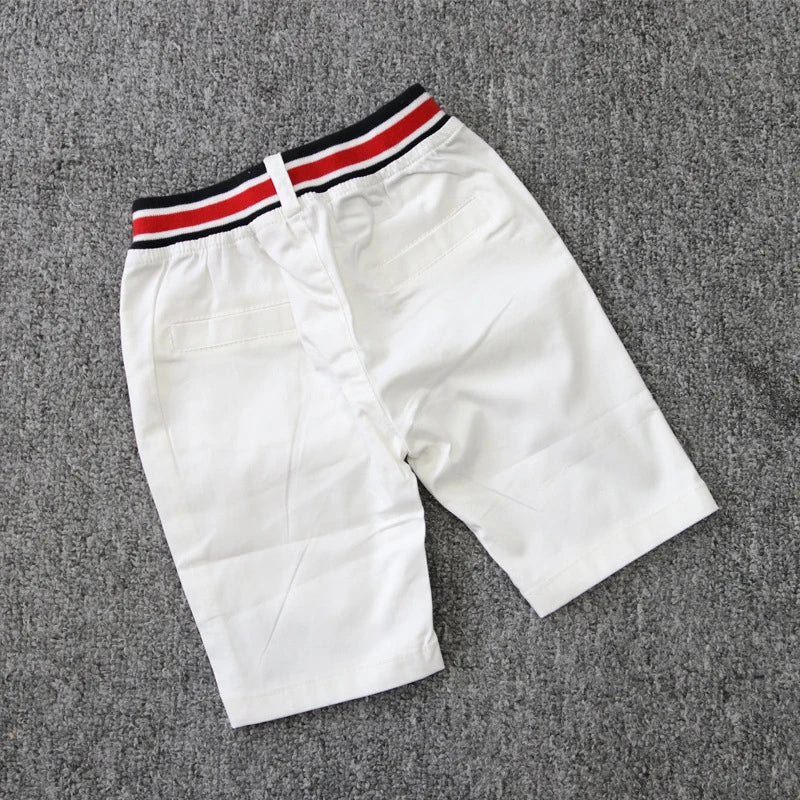 Summer Boys Striped Shirt with White Short