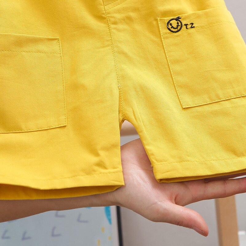 2pcs Smiley Baby Boys Overall