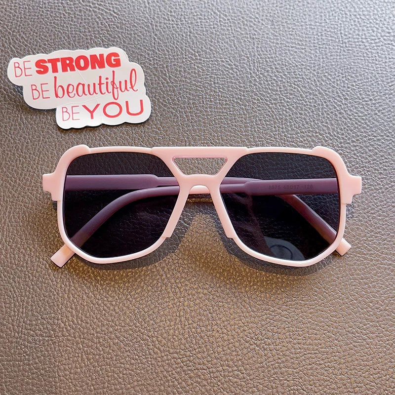 Kids Square Frame Polarized Sunglasses – UV400 Sun Protection for Boys & Girls