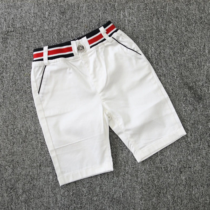 Summer Boys Striped Shirt with White Short