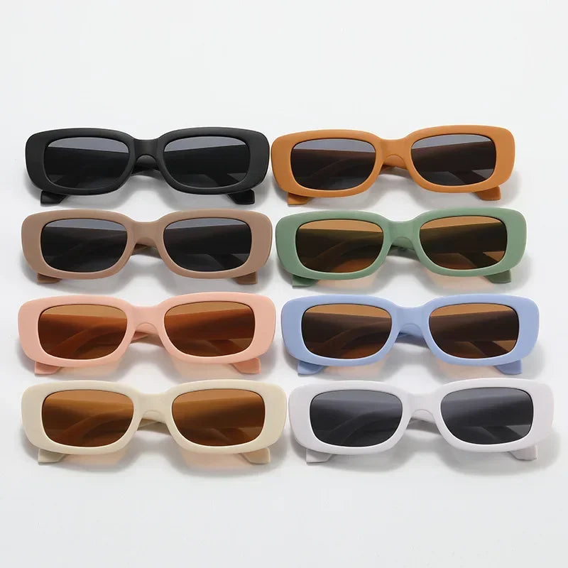 Kids Vintage Rectangle Sunglasses – UV400 Retro Eyewear for Girls & Boys