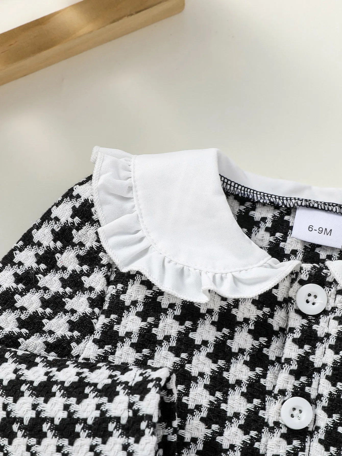Baby Girls Long Sleeve Plaid Jacket & Skirt Set