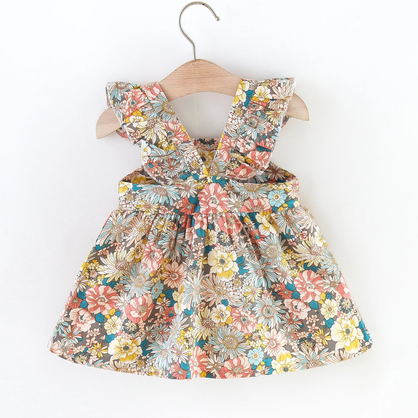 Floral Summer Dress with Cross bag