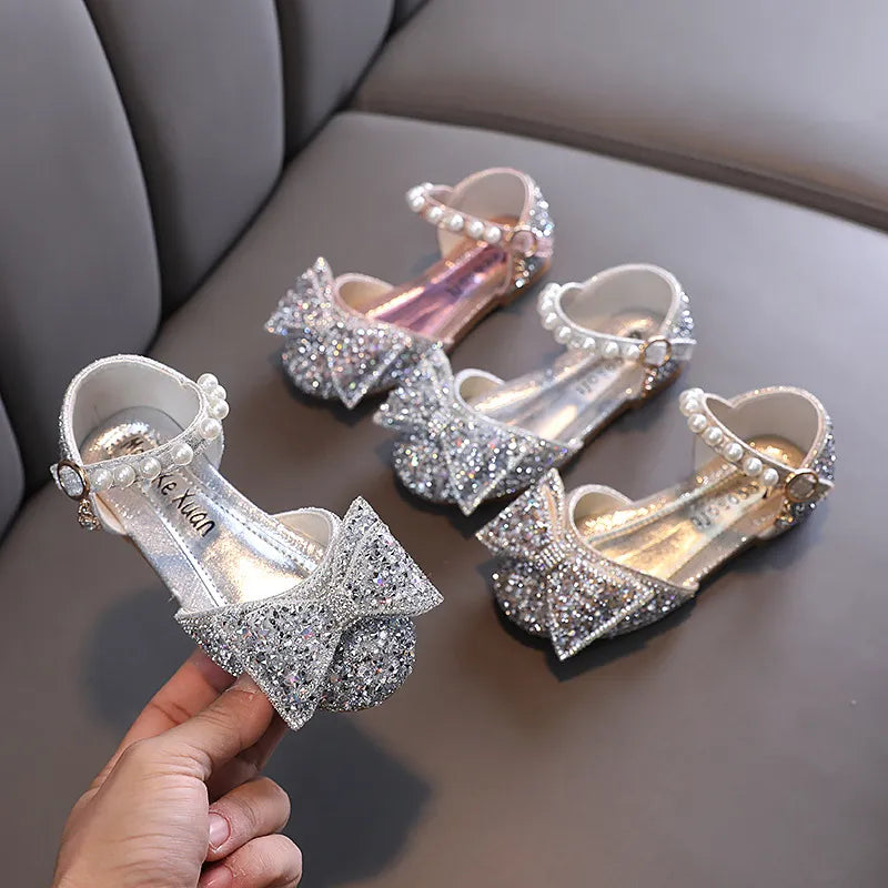 Princess Baby Sandals with Bow Rhinestone