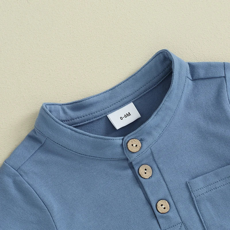 Boys Summer Clothes Short Sleeve T-Shirt with Elastic Waist Shorts