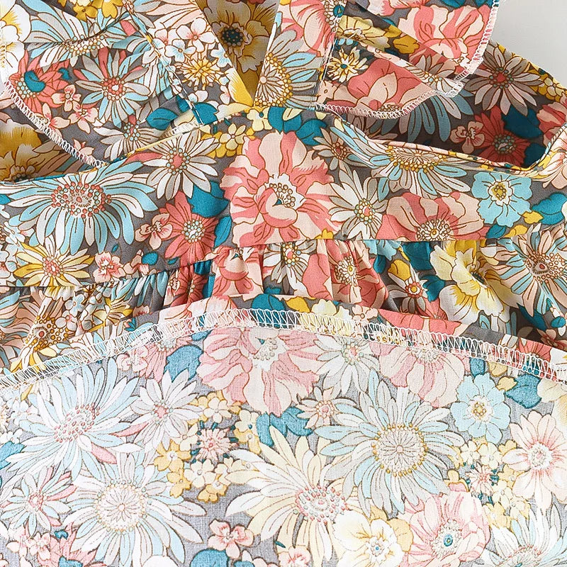 Floral Summer Dress with Cross bag