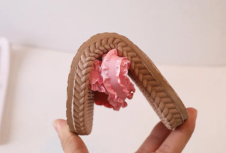 Girls Summer Princess Slippers – Flat Sandals for Kids, Casual Outdoor Shoes