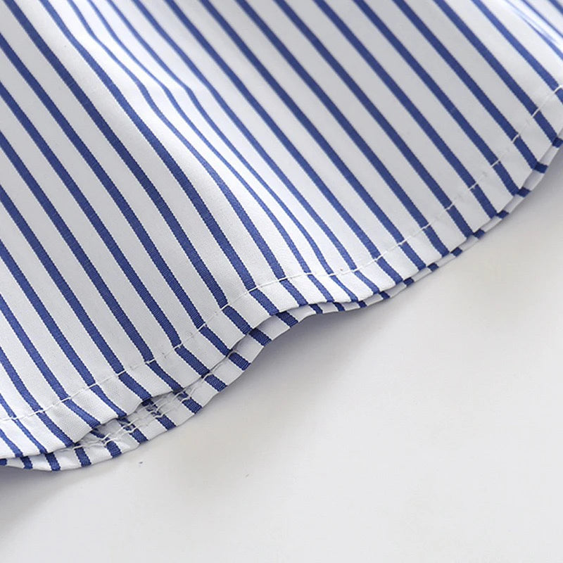 Summer Boys Striped Shirt with White Short