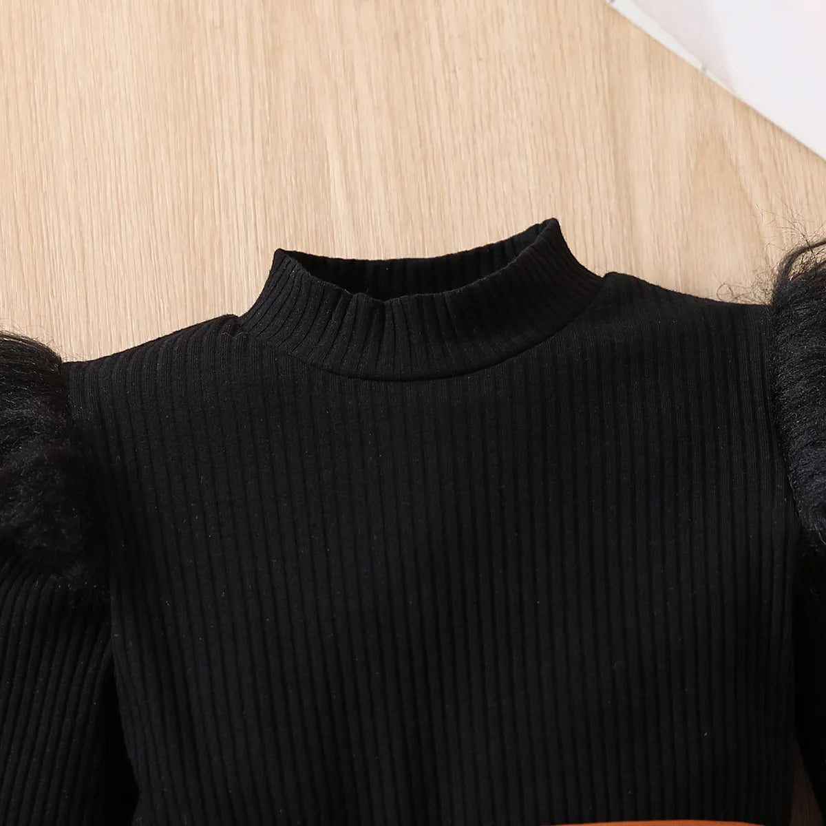 Fall collection Leather Skirt with Fur Tops