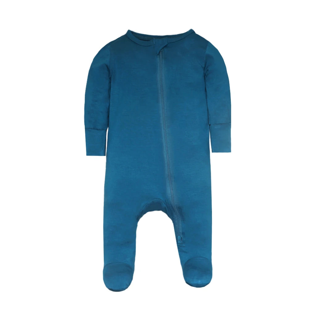 Bamboo Fiber Footed Sleepwear with Zipper