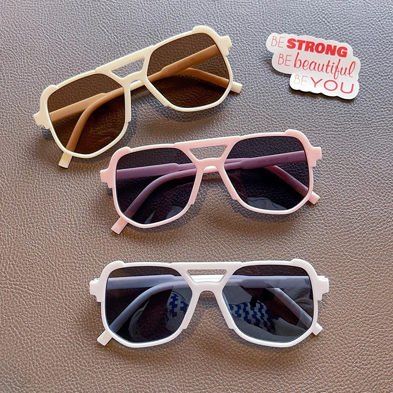 Kids Square Frame Polarized Sunglasses – UV400 Sun Protection for Boys & Girls