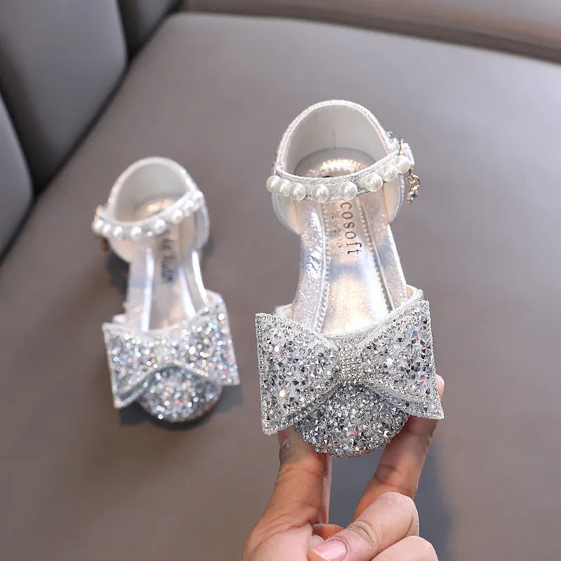 Princess Baby Sandals with Bow Rhinestone