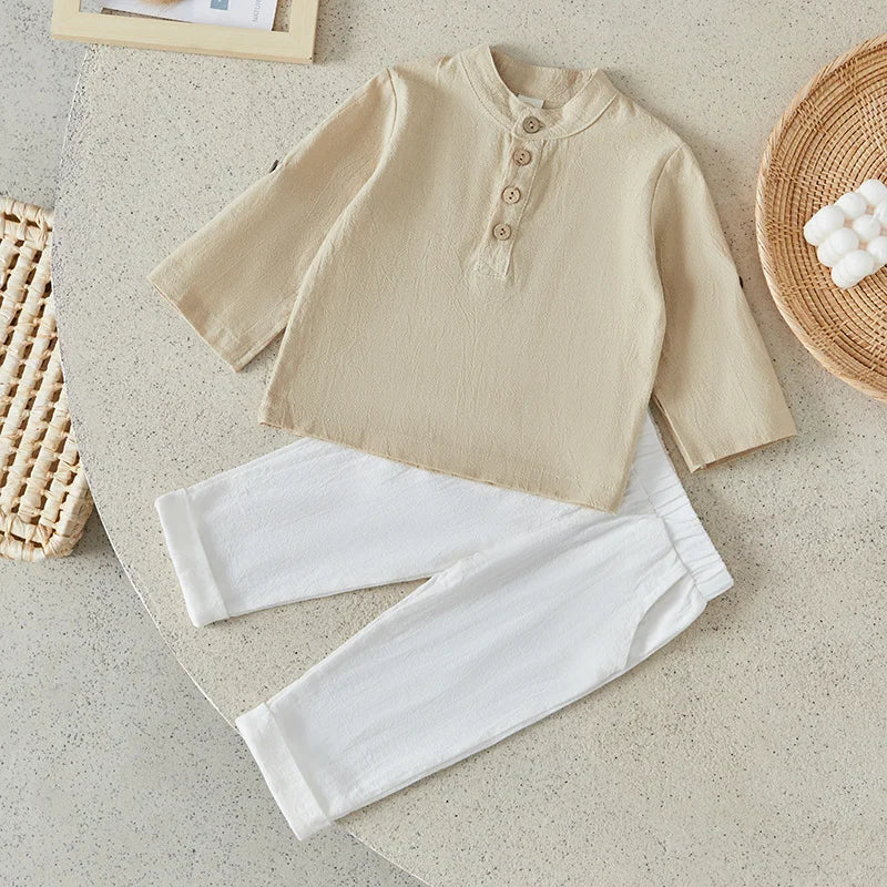 Boys Summer Linen 2pcs Outfit