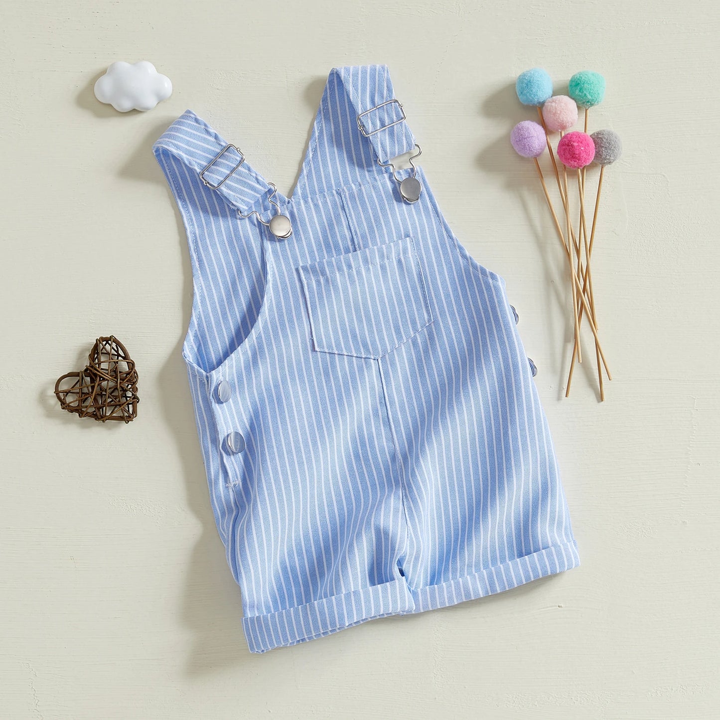 Unisex Baby & Toddler Striped Sleeveless Jumpsuit