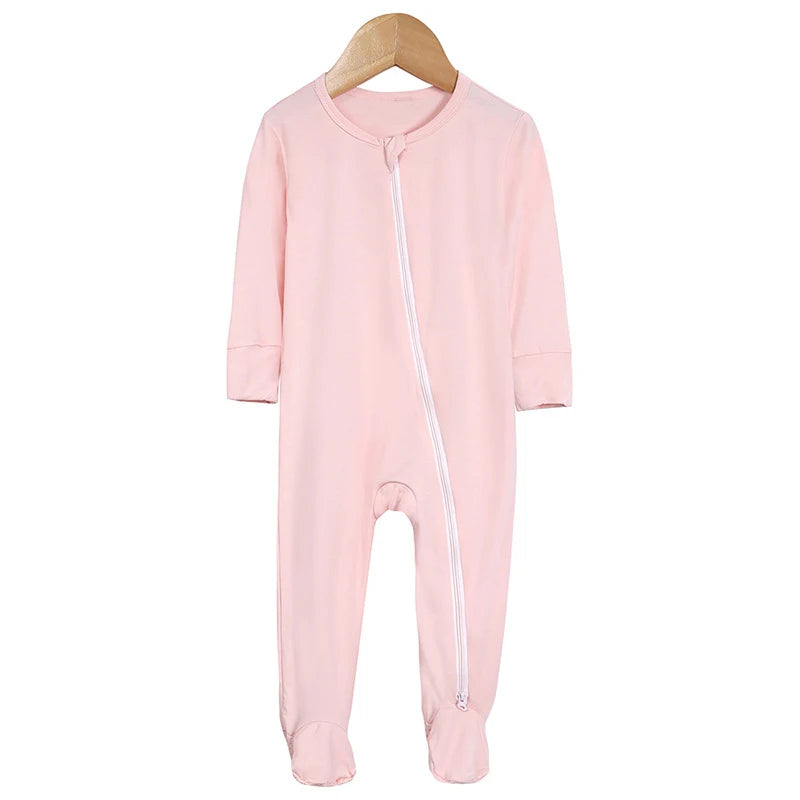 Bamboo Fiber Footed Sleepwear with Zipper