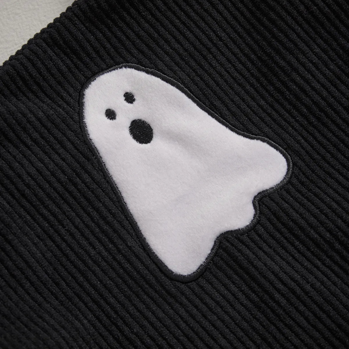 Pumpkin Ghost Print Corduroy Jumpsuit