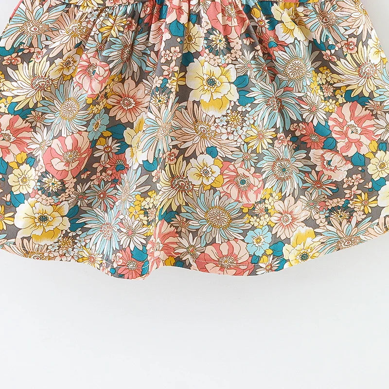 Floral Summer Dress with Cross bag