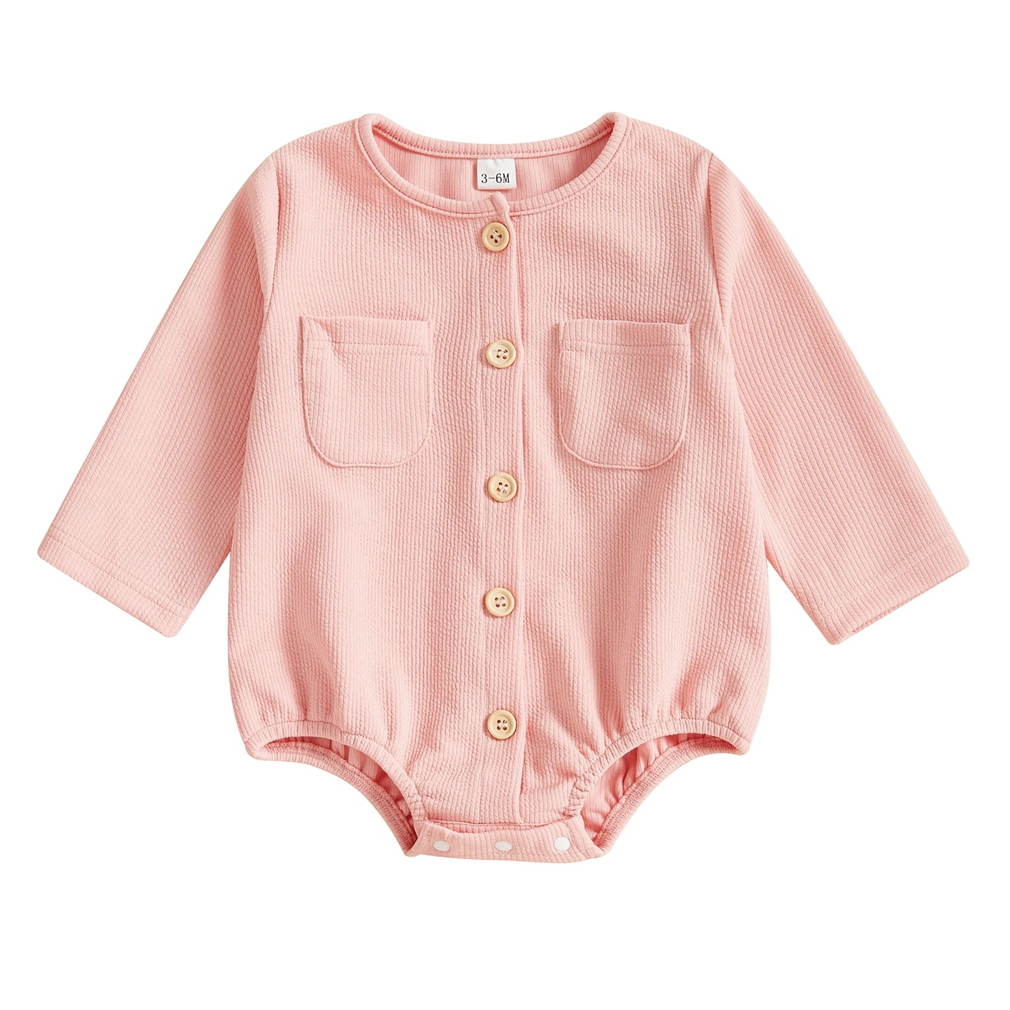 Long Sleeve Unisex Jumpsuit with Buttons