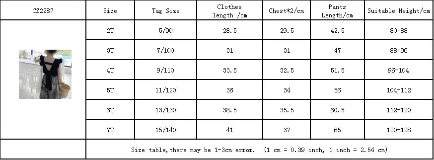 Girls Camisole Top with Plaid Wide-Leg Pants