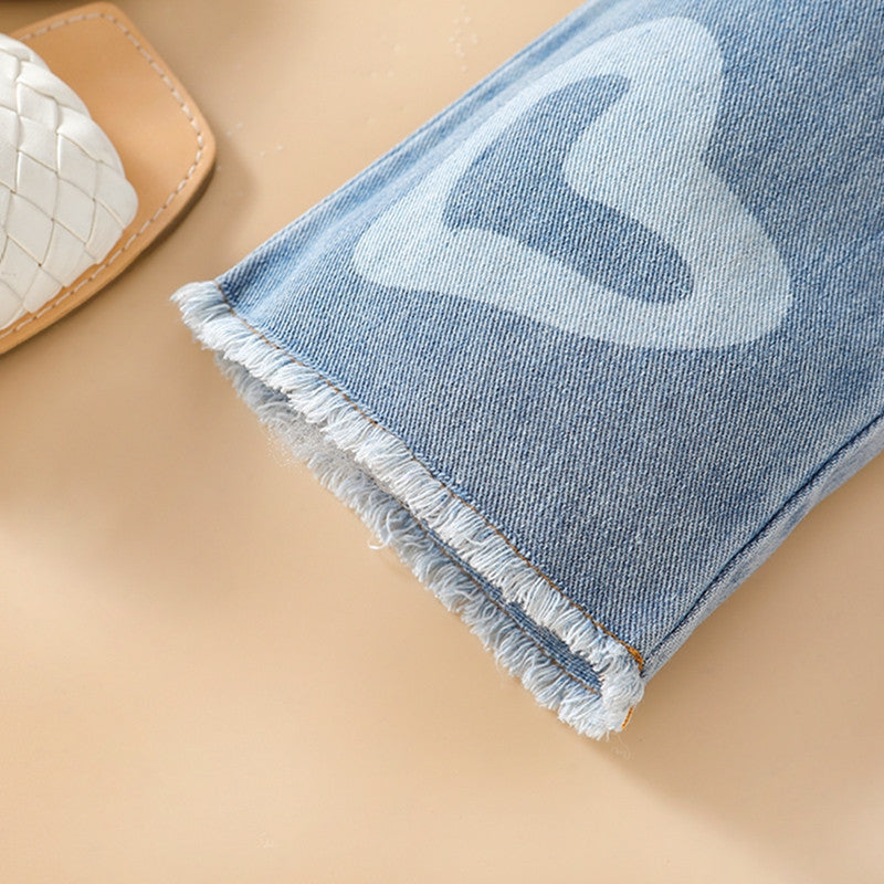 2-Pieces Heart Jeans And Tank Top Outfit