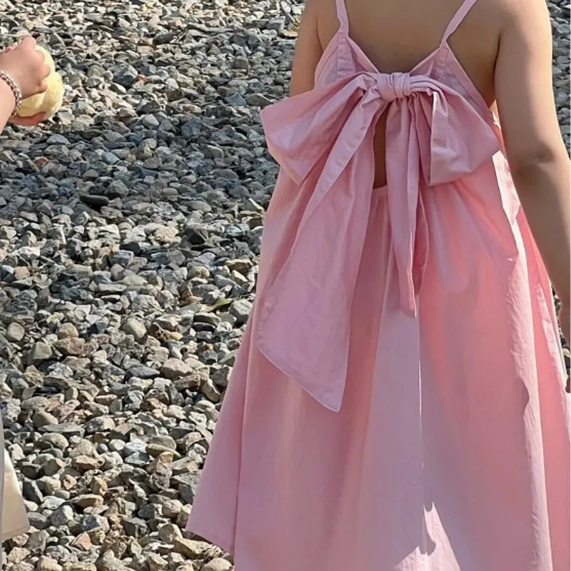Baby Girl Fashion Strap Dress Bow