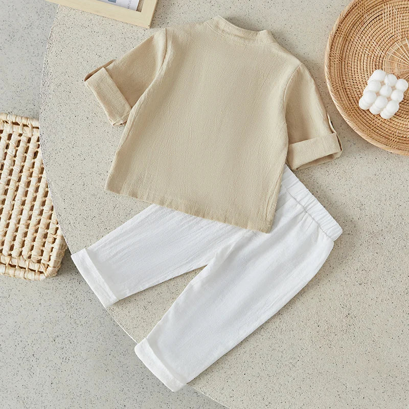 Boys Summer Linen 2pcs Outfit