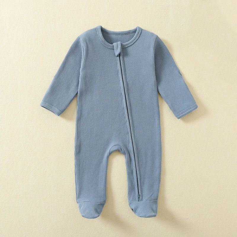 Organic Cotton Baby Zipper Onesie