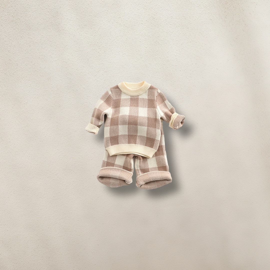 Baby Long Sleeves Knitted Soft Pullover & Pants