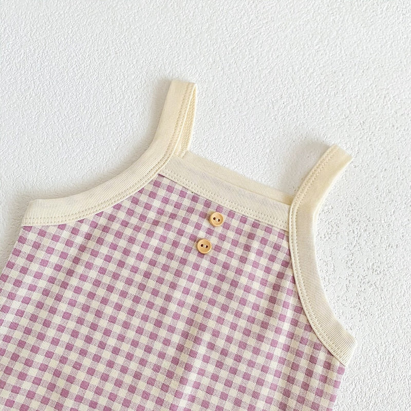 Girls Plaid Bodysuit