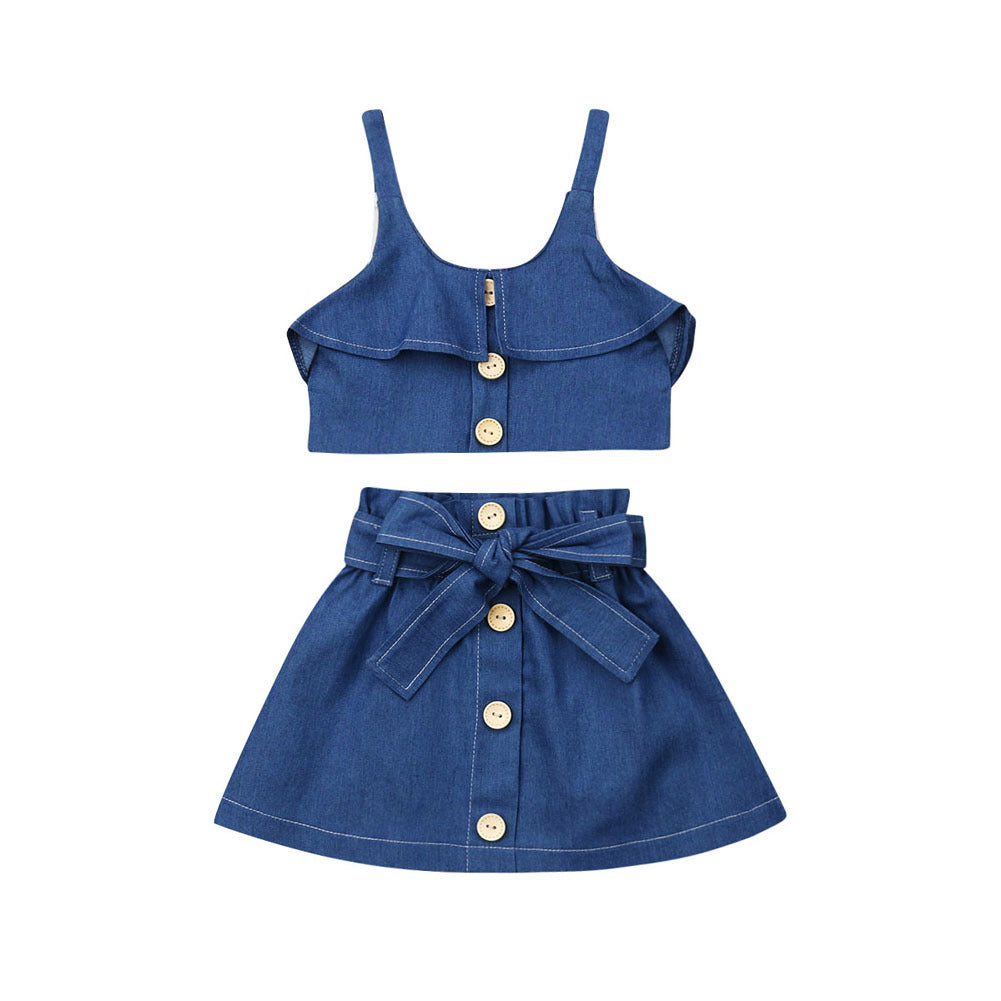 Croc Top Jeans Set