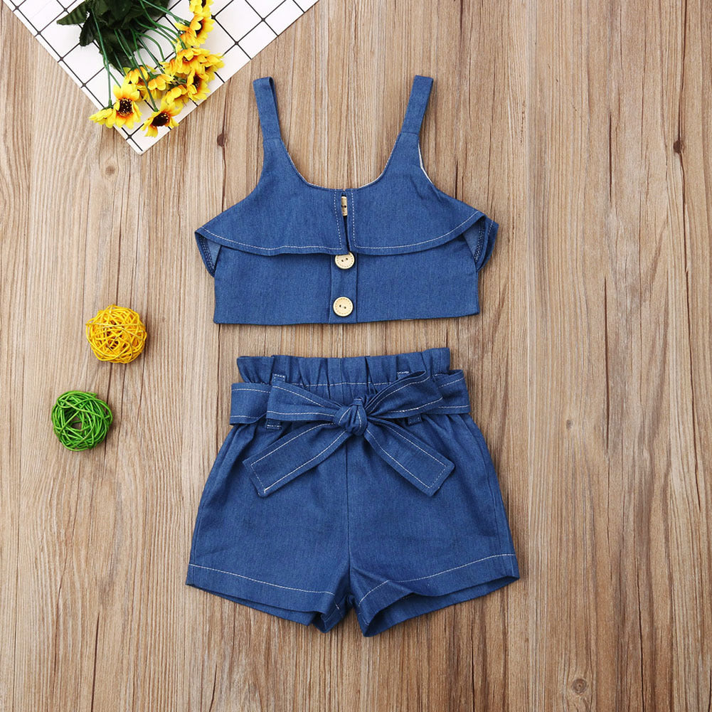 Croc Top Jeans Set