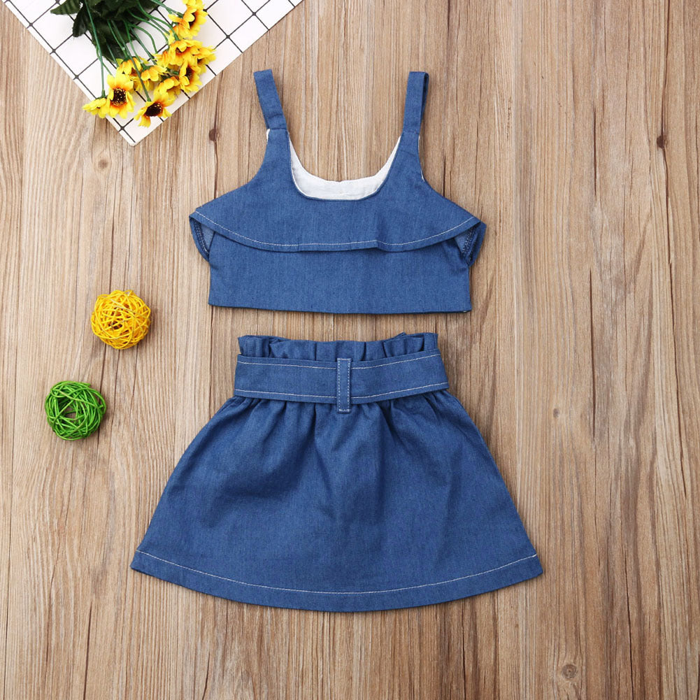 Croc Top Jeans Set