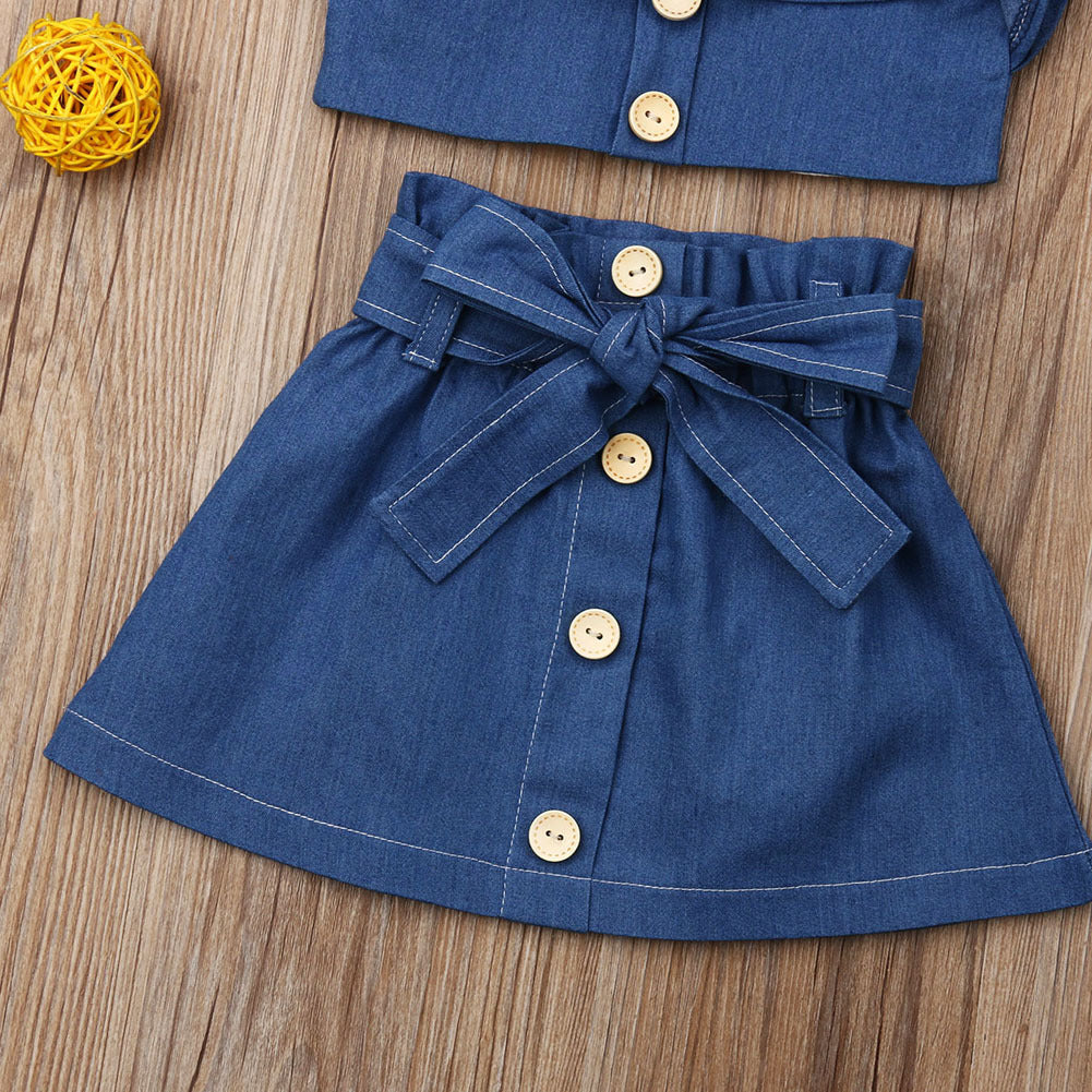 Croc Top Jeans Set