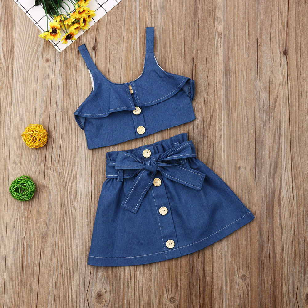 Croc Top Jeans Set