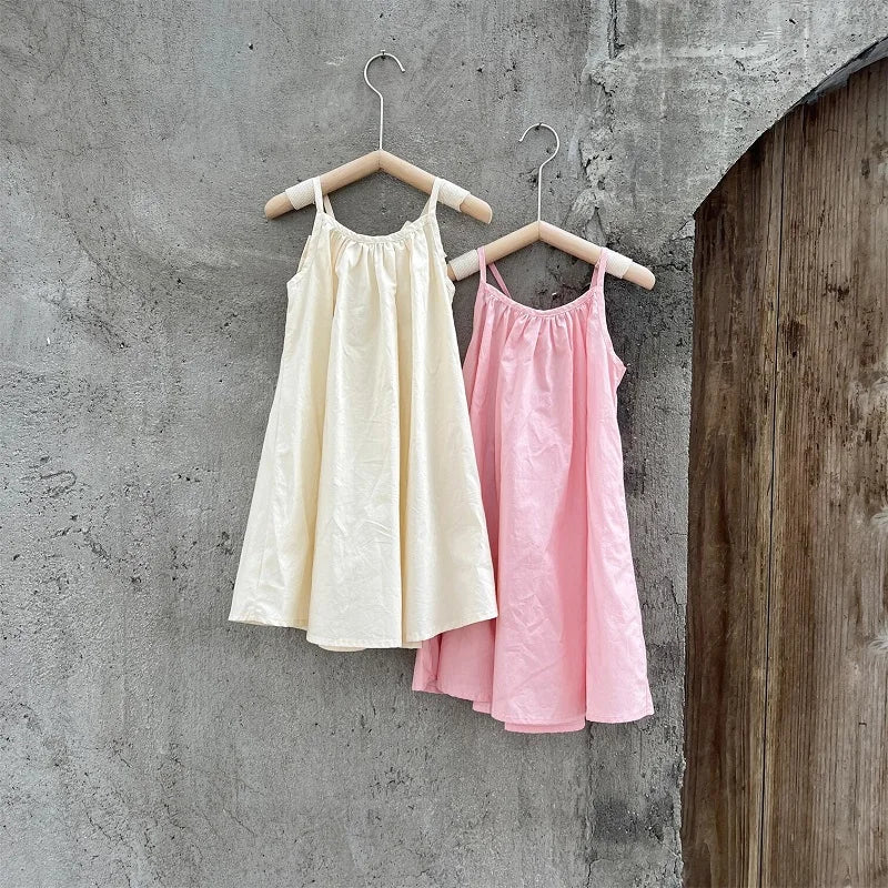 Baby Girl Fashion Strap Dress Bow 