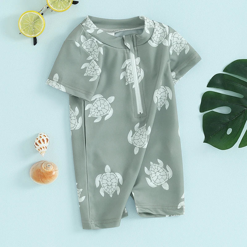 Turtle Print Baby and Toddler Swimsuit