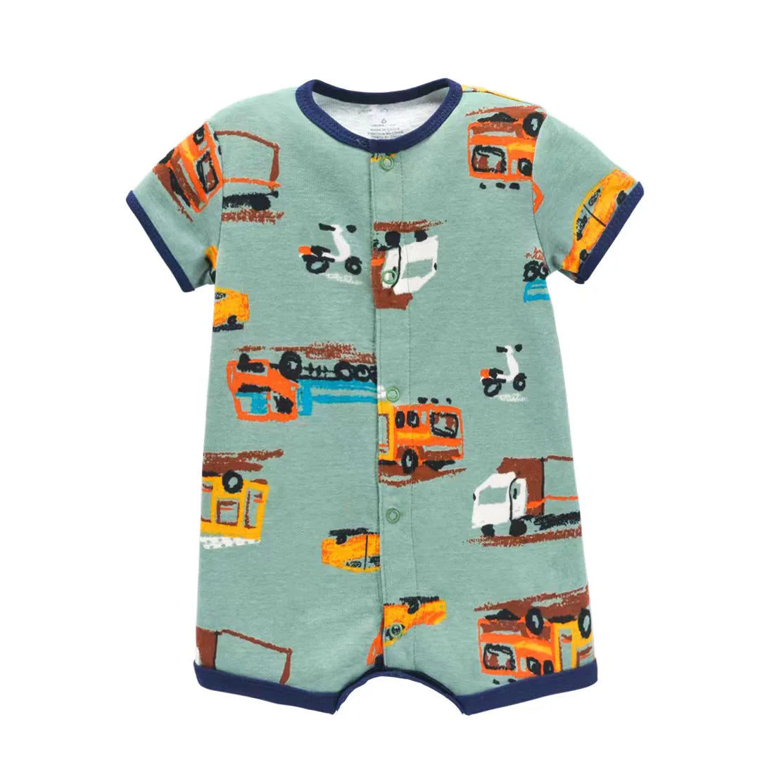 Baby Shorts Sleeve One-Piece Cotton Sleepwear