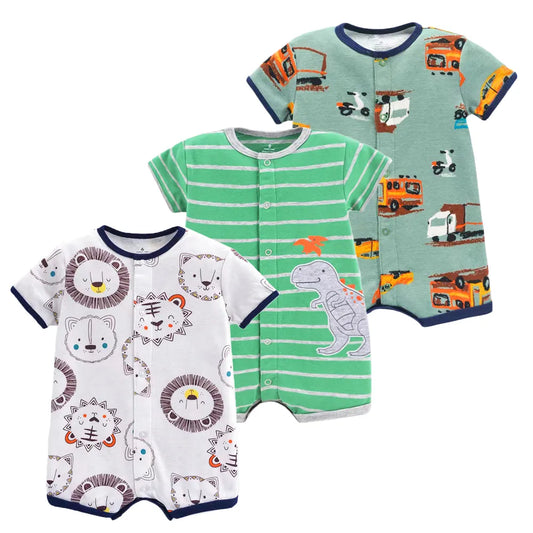 Baby Shorts Sleeve One-Piece Cotton Sleepwear