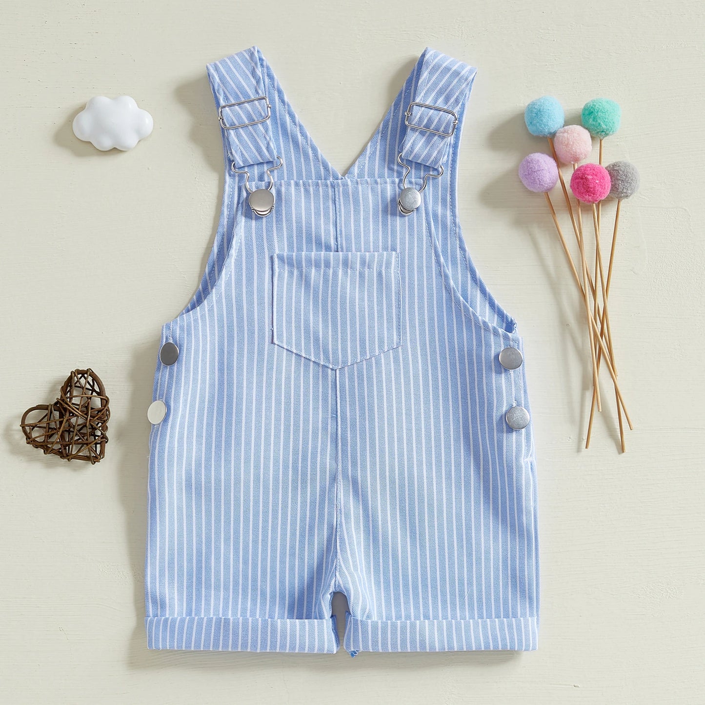Unisex Baby & Toddler Striped Sleeveless Jumpsuit