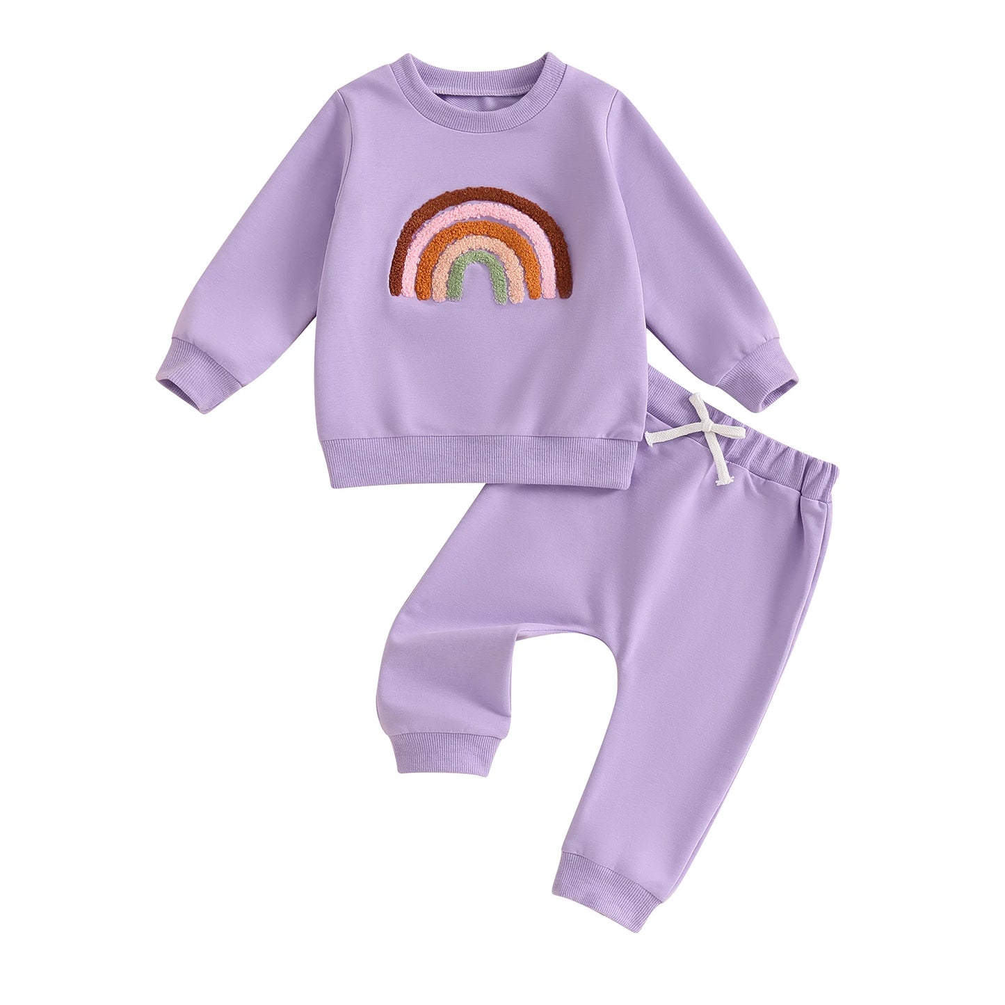 Rainbow Toddler Unisex Fall Top & Pants Outfit