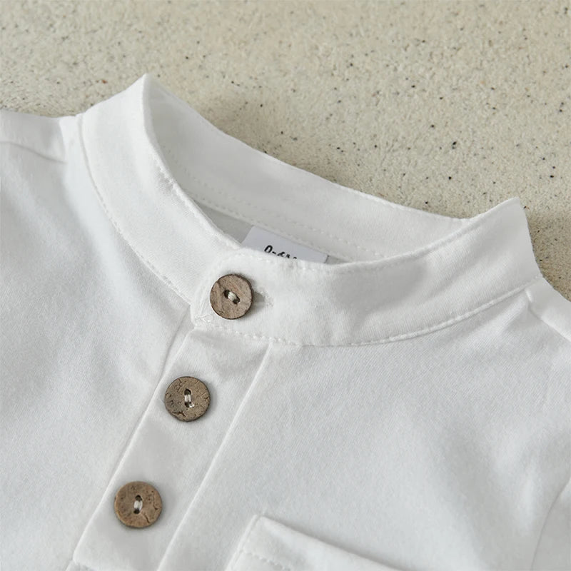 Boys Summer Clothes Short Sleeve  T-Shirt with Elastic Waist Shorts
