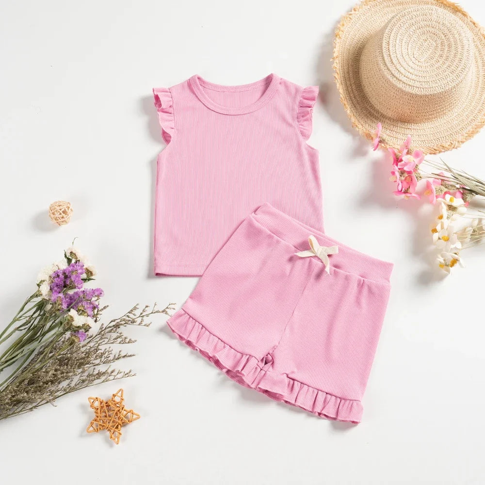 New 2pcs Girls Summer Set