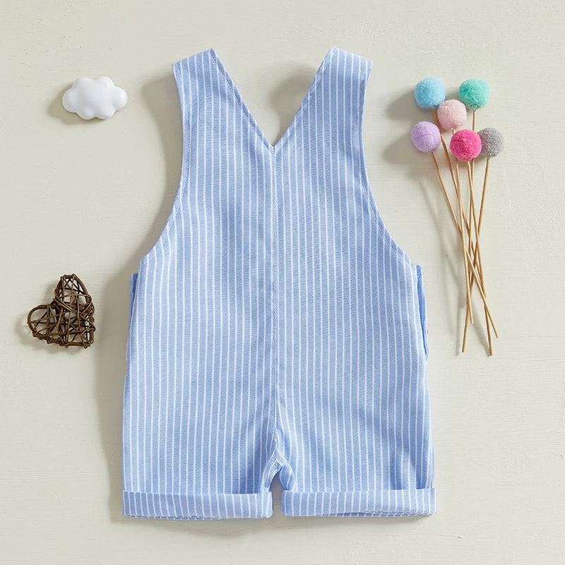 Unisex Baby & Toddler Striped Sleeveless Jumpsuit