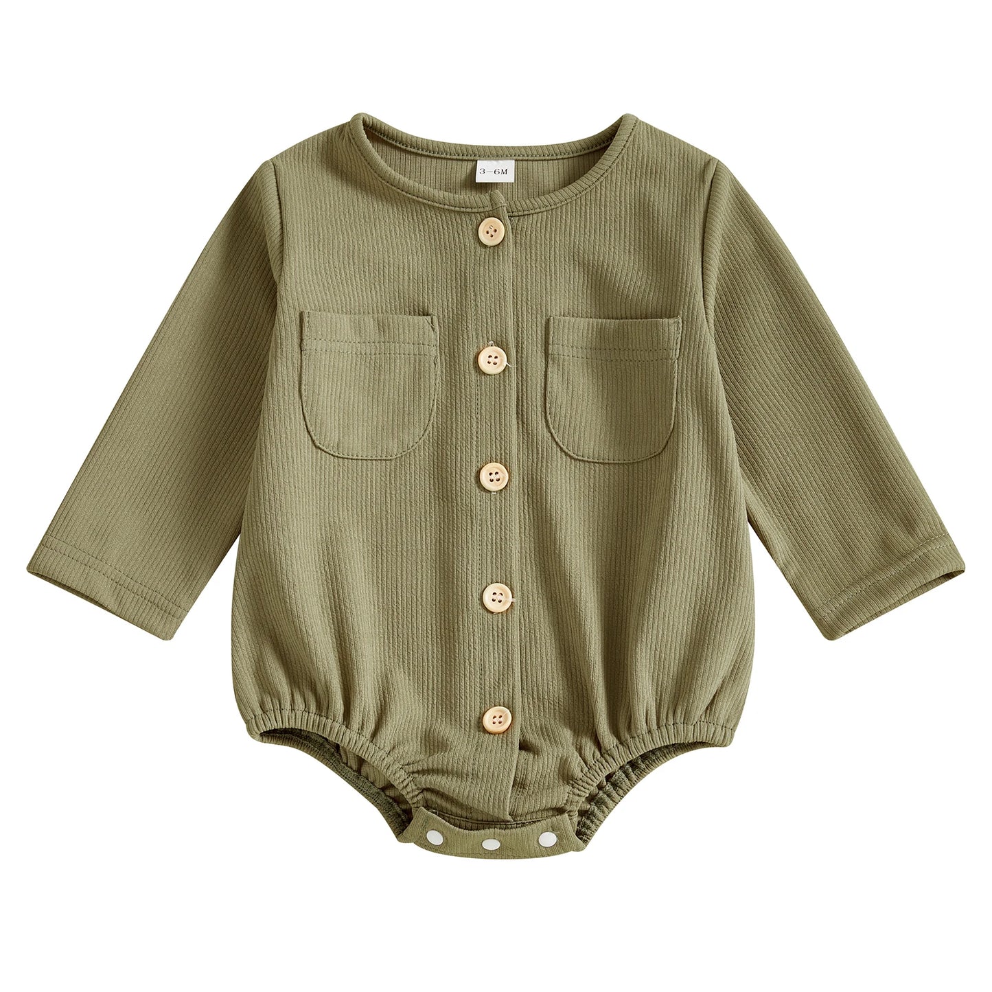 Long Sleeve Unisex Jumpsuit with Buttons