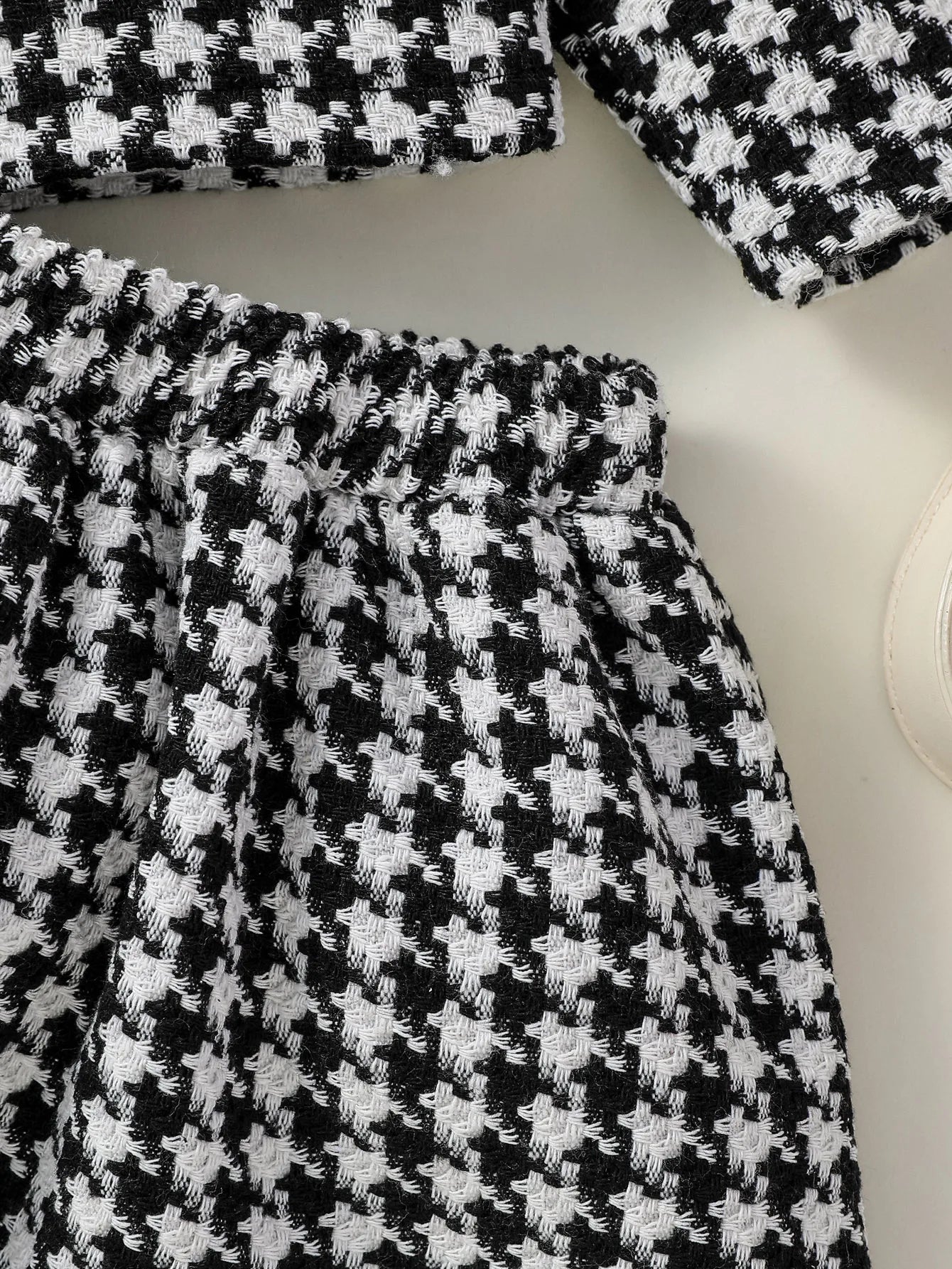 Baby Girls Long Sleeve Plaid Jacket & Skirt Set