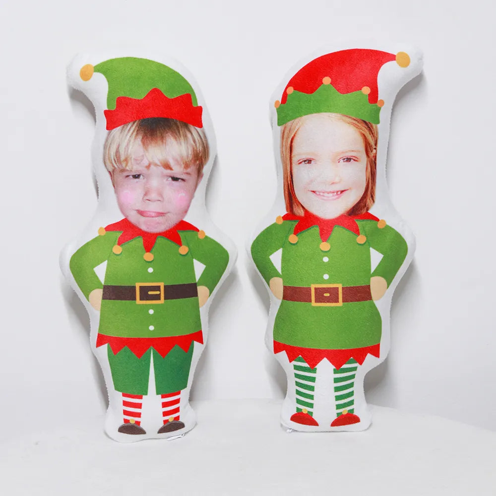 Customize Christmas Elf Face Pillow